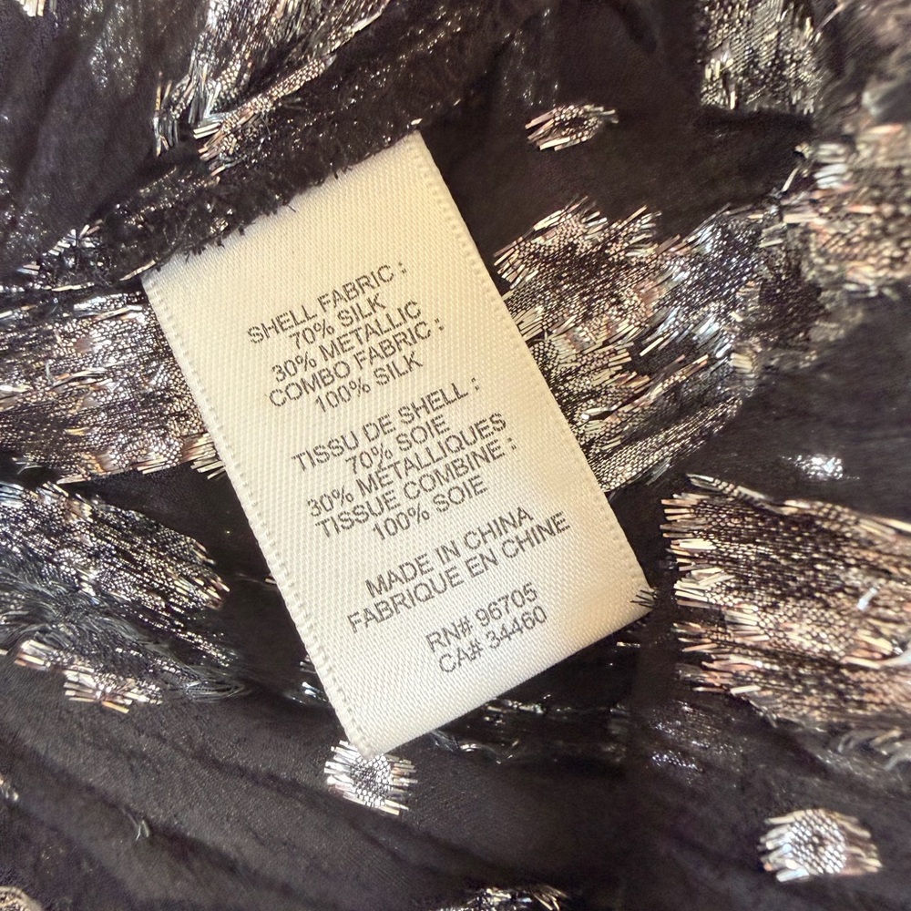 Rebecca Taylor Silk Metallic Floral
Jacquard Top - Picture 4 of 4